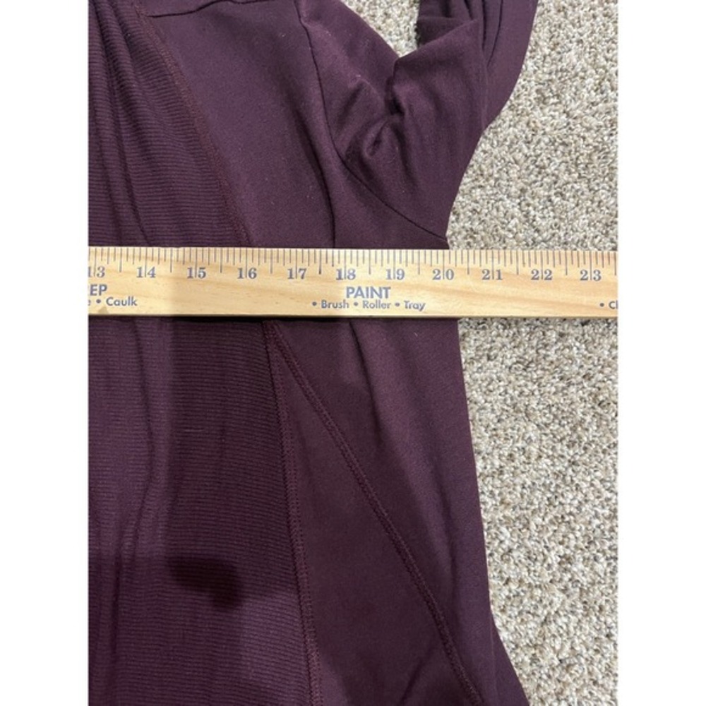 Athleta XS Purple Cardigan Sweater Open Front Thumbholes - Picture 8 of 9